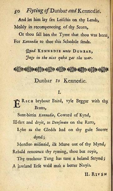 A page of Scots poetry