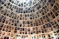 Image of photos of victims of the Holocaust at Yad Vashem Holocaust Memorial