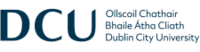 Dublin City University logo with name in Irish and English