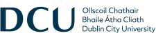 Dublin City University logo with name in Irish and English