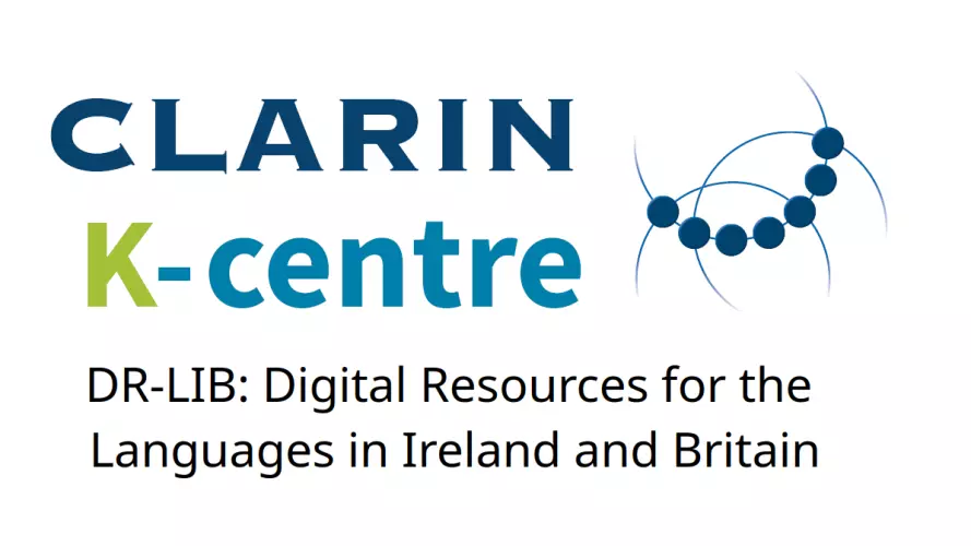 Logo for CLARIN Knowledge centre Digital Resources for the Languages in Ireland and Britain