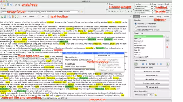 Screenshot of the VARD variant detector interface