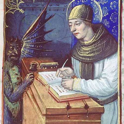 Image of the demon Titivillus who introduces errors into the work of scribes.