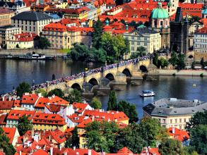 View of the city of Prague