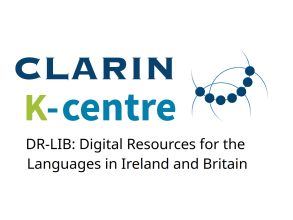 Logo for CLARIN Knowledge centre Digital Resources for the Languages in Ireland and Britain